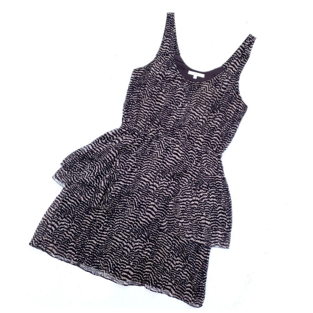 ❤ HP❤ Madewell Eliot Silk Layered Peplum Dress
